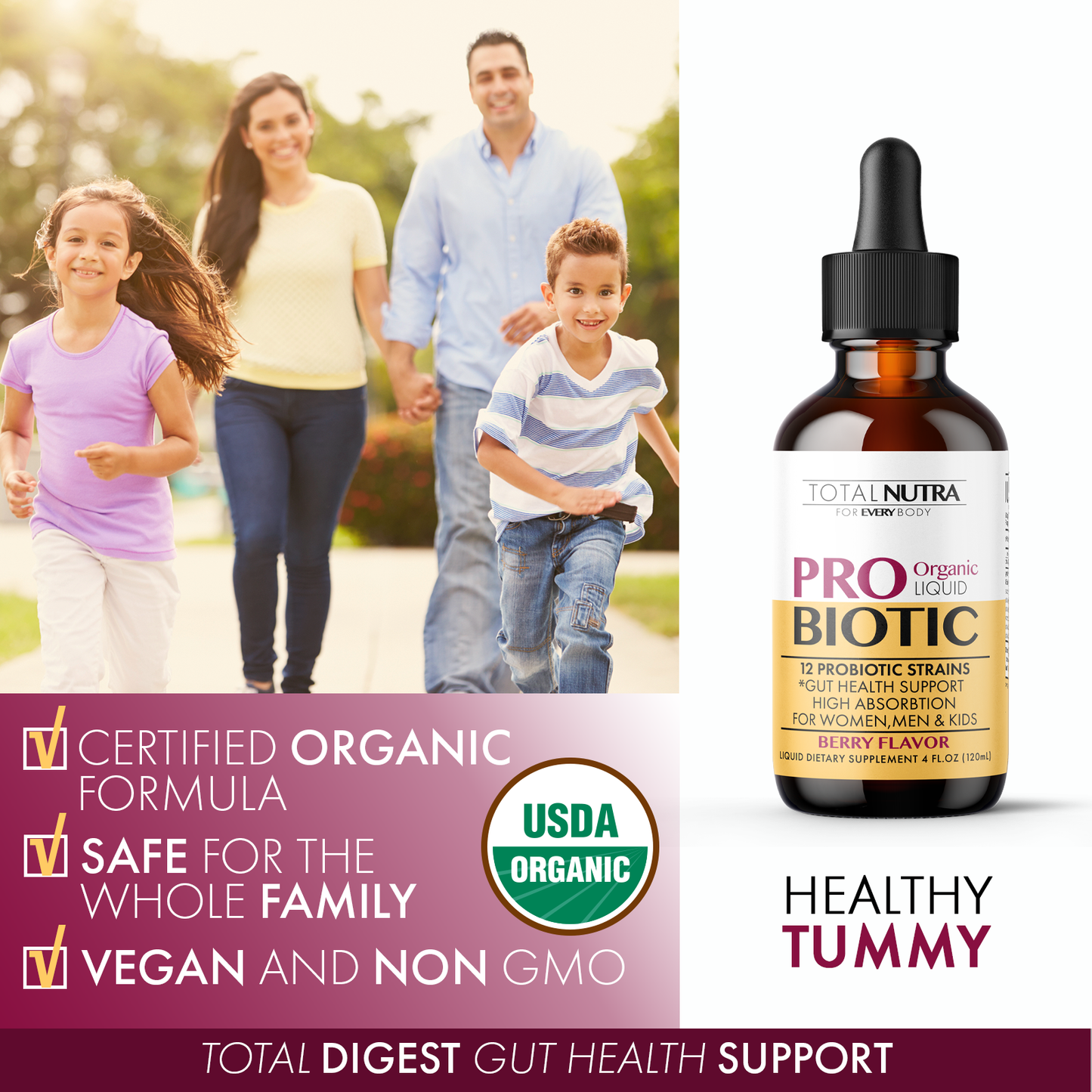 Liquid Probiotic Berry Flavor