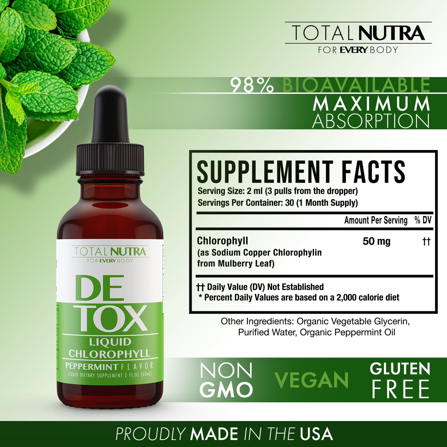 Liquid Chlorophyll Drops 50mg