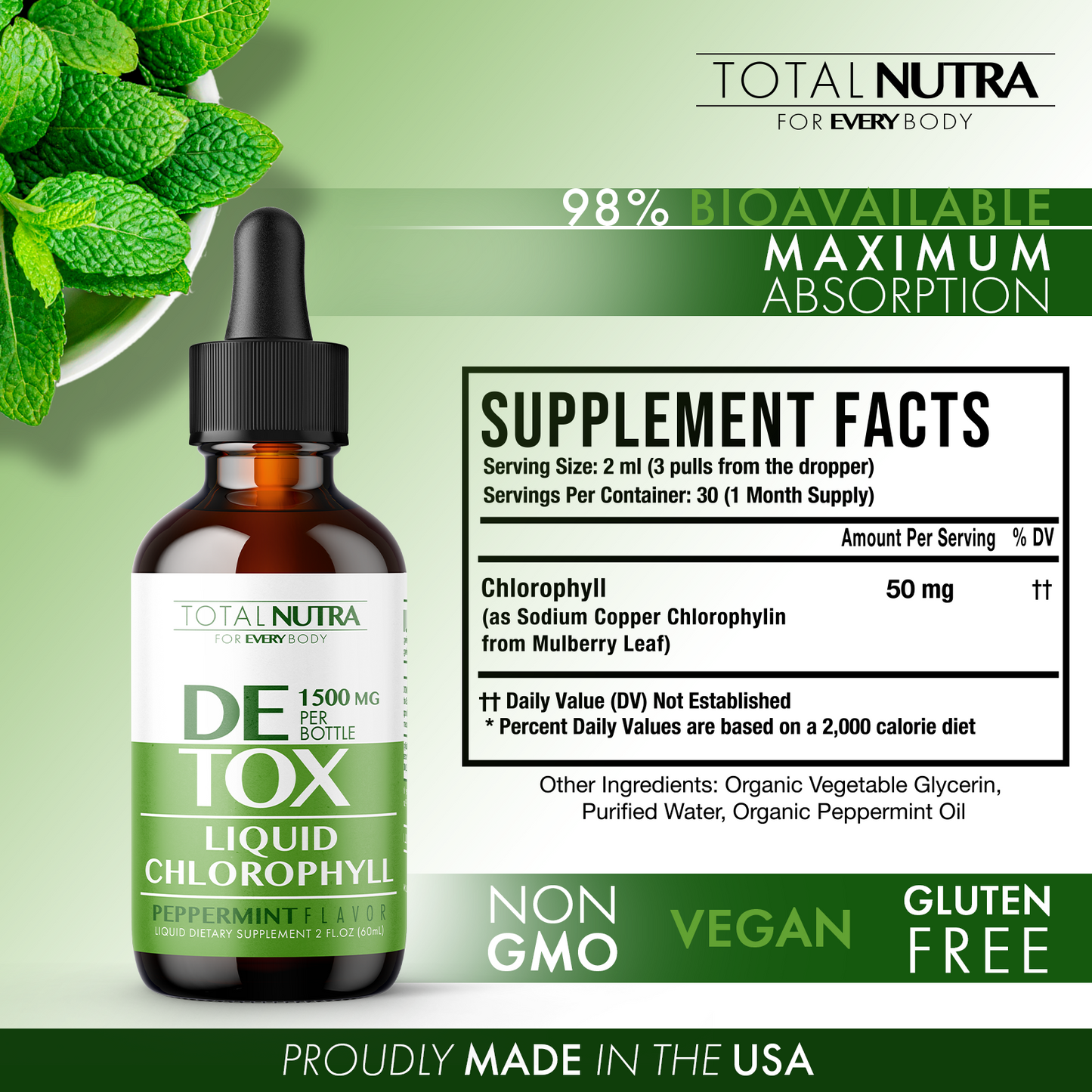 Liquid Chlorophyll Drops 50mg