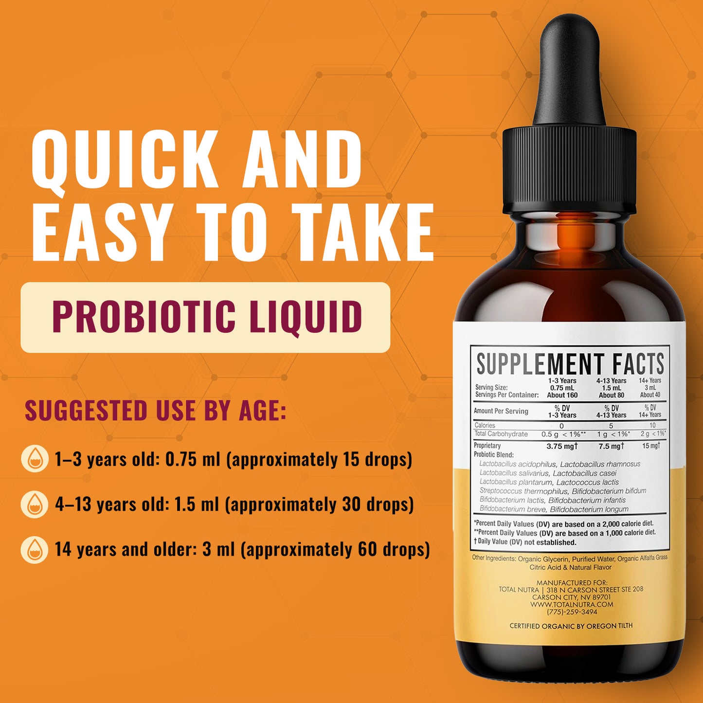 Liquid Probiotic Berry Flavor